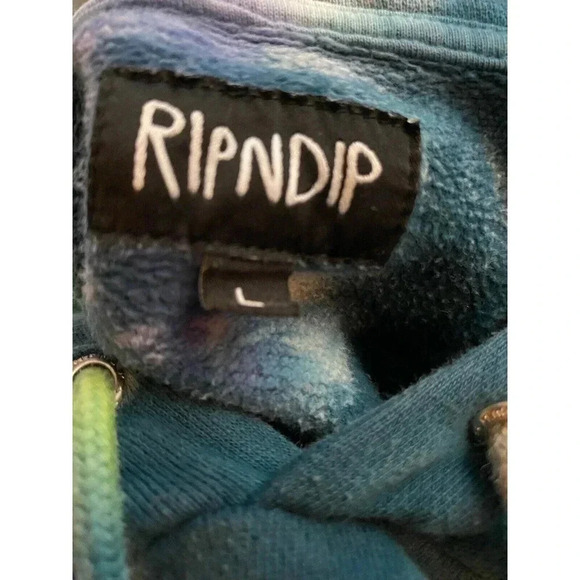 Ripndip Hooded Sweatshirt Men’s L Tie Dye Kangaroo Pocket - Picture 10 of 12